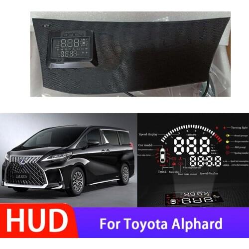 High Quality Car HUD Head Up Display Digital Speedometer For Toyota Alphard Driving Sn OBD Data Projector Windshield