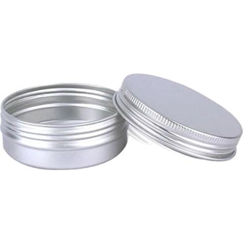 WincoPack 60ML Tins Cosmetic Container Empty Cream Jar Aluminum Jars 68x25mm