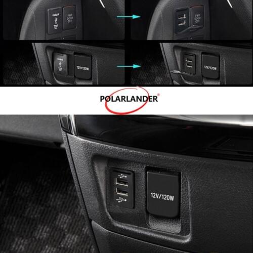 Dual USB Charger 12V 2.1A USB Car Charger Socket Dashboard Cell Phone Charger for TOYOTA