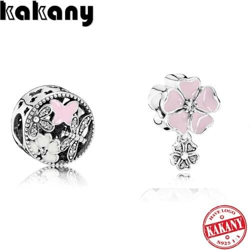High Quality 100% 925 Sterling Silver 1: Spring Charm, Mixed Enamel And Transparent Cz Fit Diy European Female Bracelet Jewelry