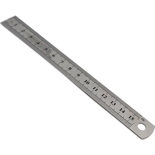 1Pcs 15cm Stainless Steel Metal Straight Ruler Ruler Tool Precision Double Sided Measuring Tool