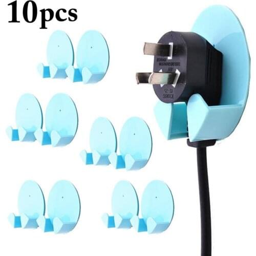 10PCS Wall Hanger Creative Adhesive Plastic Hanging Hook Wall Mounted Hook