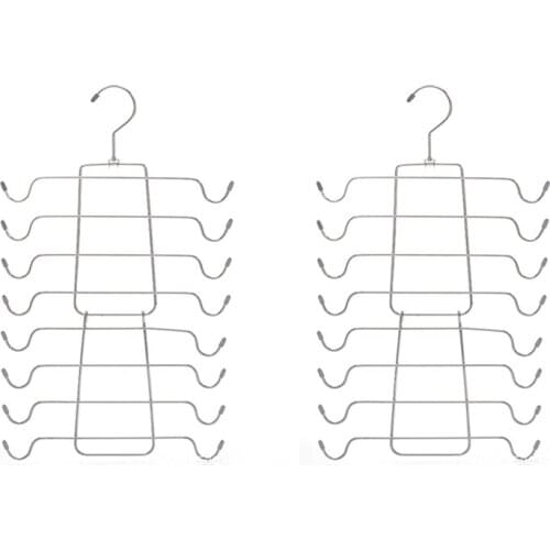 2Pcs Space Saving Hangers Closet Organizer for Tank Top Bra Pajamas Strappy Dress Bathing Suit Hangers for Clothes