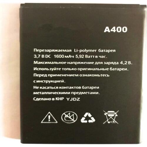 3.7V 1600mAh New and original The cell phone battery for Explay A400 battery with phone stander