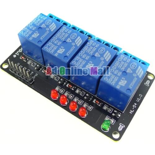 4 Channel Relay Driver Module Micro-controller Development Board Expansion Board 10PCS/LOT