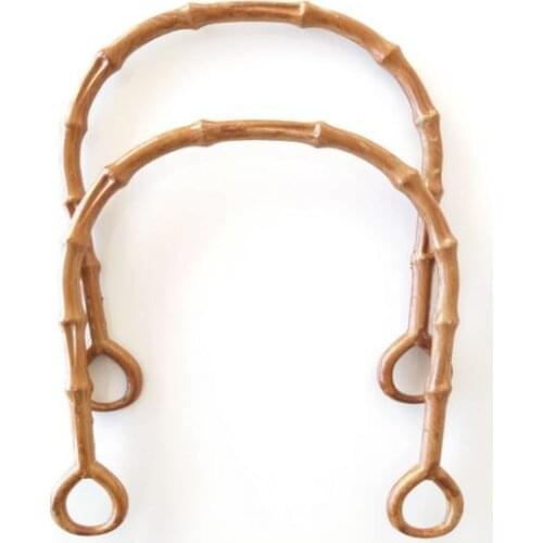 Bamboo looking plastic handle bag B19