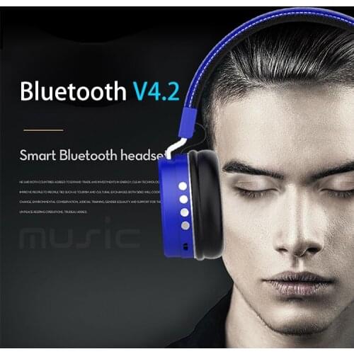 Bluetooth 5.0 Wireless Headphone Stereo Music Fashion HIFI Earphones Noise Cancelling Headset THDZ HM-02