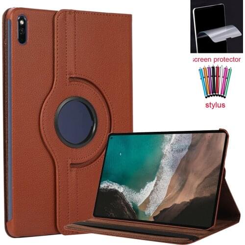 Tablet case For Huawei Matepad 11 2021 10.95 inch Rotation Flip Stand PU Leather cover+screen protector+stylus