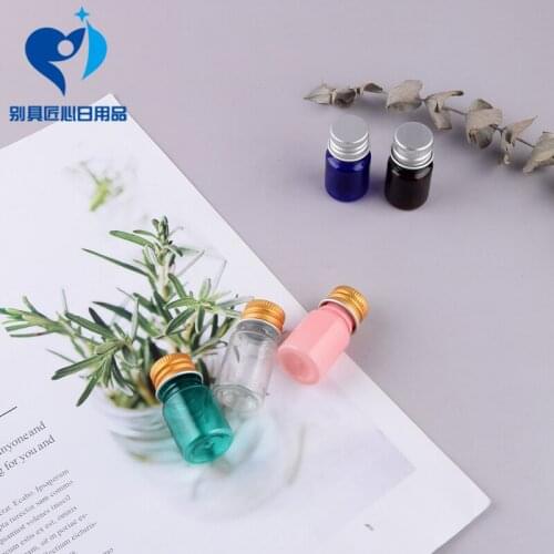 5ml Colorful Plastic Discharge Makeup Water Bottle with Silver/Golden Aluminum Cap Travel Portable Refillable Dispensing Bottle