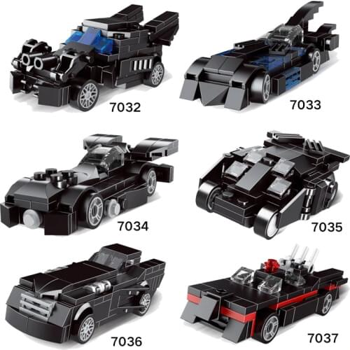 Decool 7032-7037 Super outstanding bat person Series Six Mixed Pull Back Car Model Childrens Educational Building Block Toys