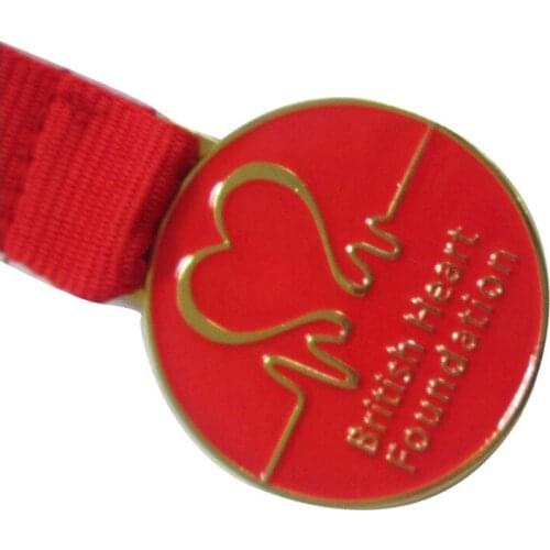 Cheap 3D Love Shape Medal Hot Red Paint Medal k20056