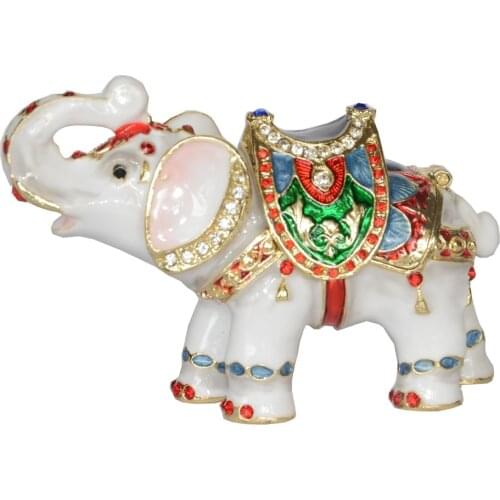 Baby Elephant Trinket Box Jewelry Organizer Necklace Holder Elephant Tabletop Decoration Gift