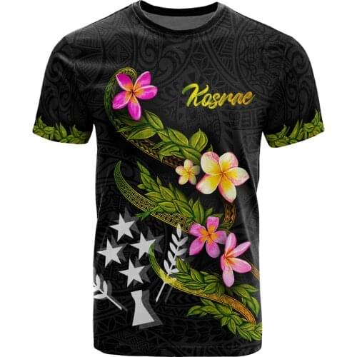 Hawaii Pulmeria 3D Printed t shirts for men Summer Tops Tribal Culture Polynesian Tattoos Turtle Man/Woman Harajuku Streetwear