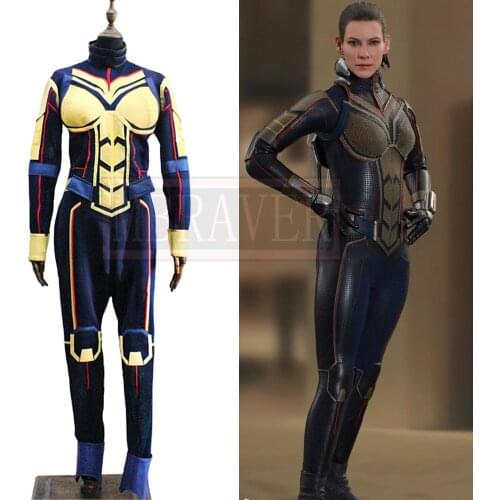 Movie Ant-Man Janet van Dyne Wasp Cosplay Costume Superhero Ant Man Halloween Christmas Costume Adult Men Black And Red Full Set