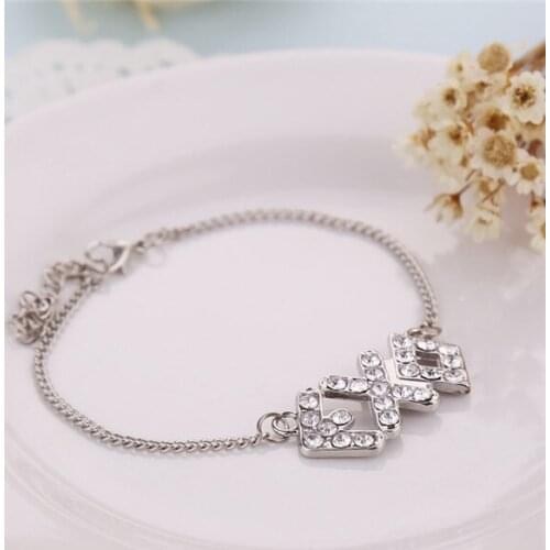 2015 Hot Korean EXO Bracelets Alloy Rhinestone Bracelets For Boys/ Girls Gifts Wholesale 24pcs/lot