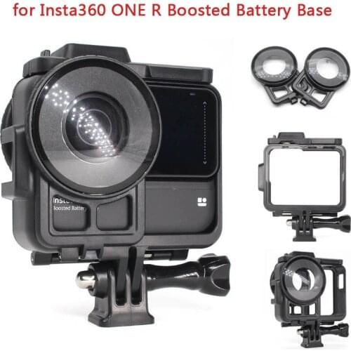 Insta360 One R Boosted Battery Base Mounting Bracket Cage Case /Lens Guard for Insta 360 One R Camera Accessories