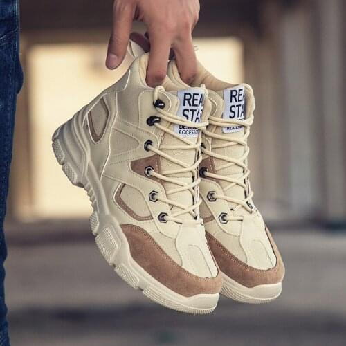 New Outdoor Mens Hiking Shoes Waterproof Breathable Tactical Combat Boots Desert Training Sports Shoes Non-slip Hiking Shoes