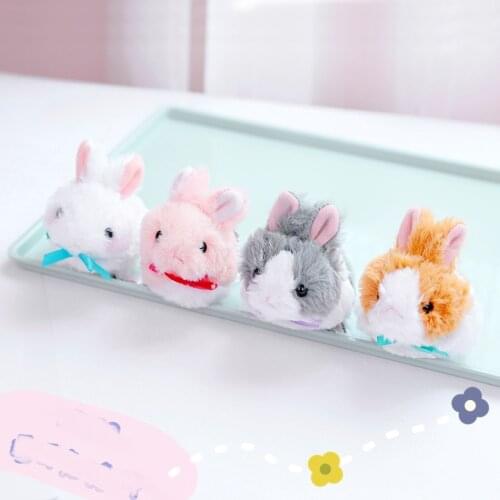 Soft cute bunny rabbit plush key doll pendant 10cm lovely pretty toy Bag decoration Baby carriage pendant kids birthday gift