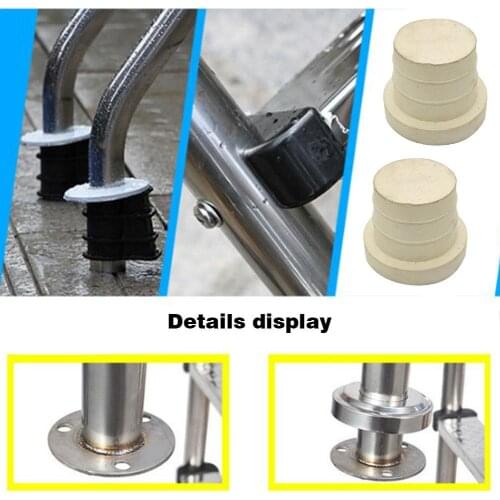 Pool Ladder Replacement Kit Pool Ladder Bolt and Ladder Rubber Bumper with Pool Anchor and Pool Round Escutcheon