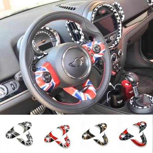 Car Steering Wheel Control Button Cover Sticker For MINI Cooper S JCW F60 F55 F54 F56 Panel Button Switch Trim Accessories Parts
