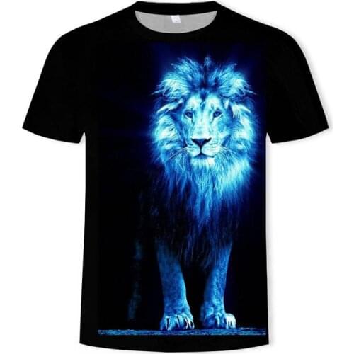 New Summer cool Style Hip-Hop t-shirt Men/women Print Yin Yang 3d lion T Shirt Harajuku mens Clothes 2020 top