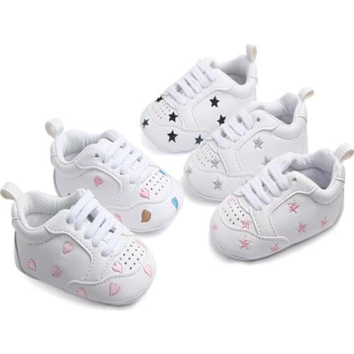 2017 New Baby Shoes First Walkers Soft Sole Toddler Boys Girls Lace-Up Sport Shoes Sneakers