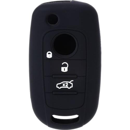 2021 New Silicone Car Key Case Cover For Fiat 500X Toro Tipo Egea 3 Buttons Neon