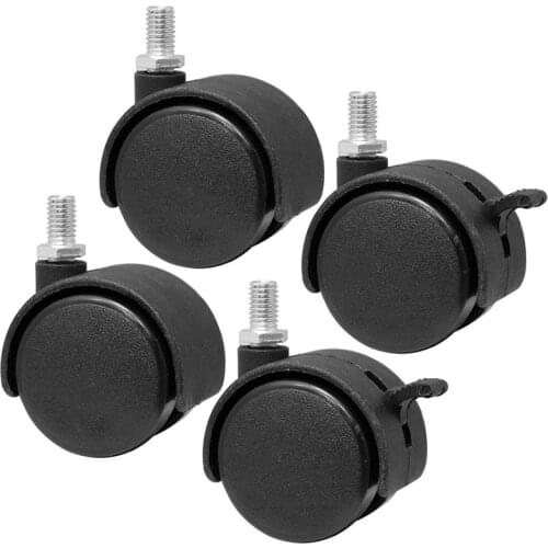 New Set of 4 Screw In Caster Wheels - 2 With Lock Function