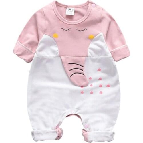 Baby Girl Clothes Autumn Casual Boy Cartoon Print Romper Infant Jumpsuit Long Sleeve Children Jumpsuit Outfits