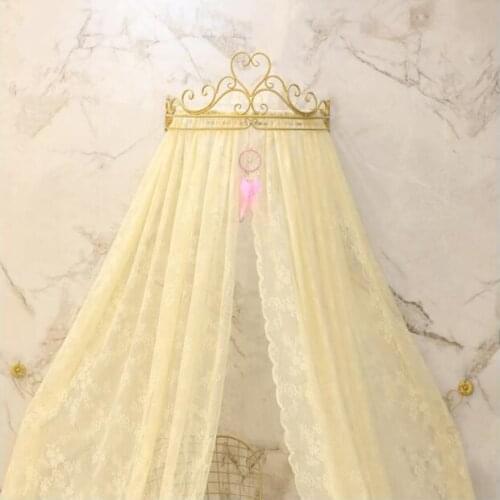 Girl Bedroom Princess Crown bed curtain rack lace curtain ceiling dome mosquito net Royal wedding decoration bed curtain