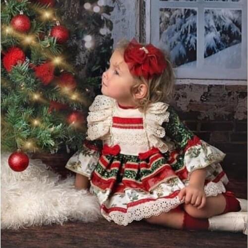 Christmas Childrens Dress Girls Autumn Princess Dress Lolita Dress Childrens Autumn Winter Baby Kids Dresses for Girls Aramex