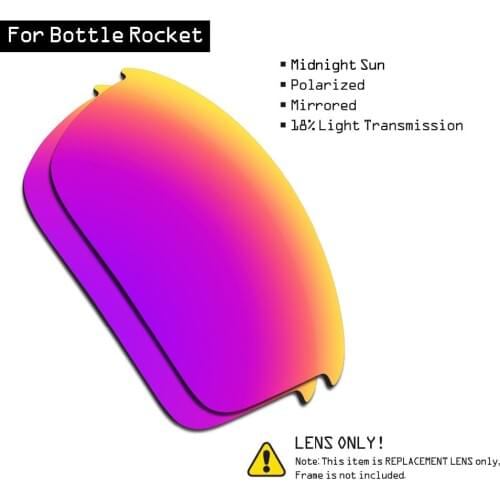 SmartVLT Polarized Sunglasses Replacement Lenses for Oakley Bottle Rocket - Midnight Sun