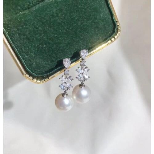 Wedding 925 Sterling Silver Earrings Findings Settings Base Mountings Parts Mounts for Coral Pearls Agate Crystal Stones Jade