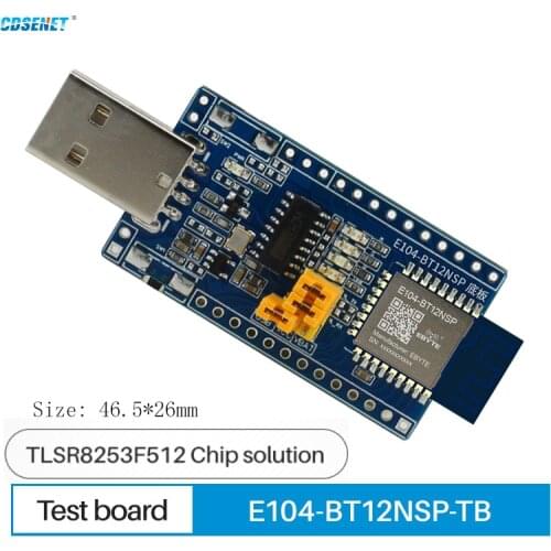 TLSR8253F512 Blue-tooth BLE Test Kit Sig Mesh V1.0 Standard 10dBm 2.4GHz UART SMD USB E104-BT12LSP-TB Tset Beta CDSENET