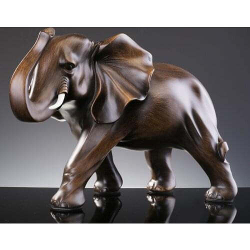 Elephant Ornaments Home Decoration Accessories Art Deco Figurines For Interior Wine Cabinet And Living Room Nordic Decoration