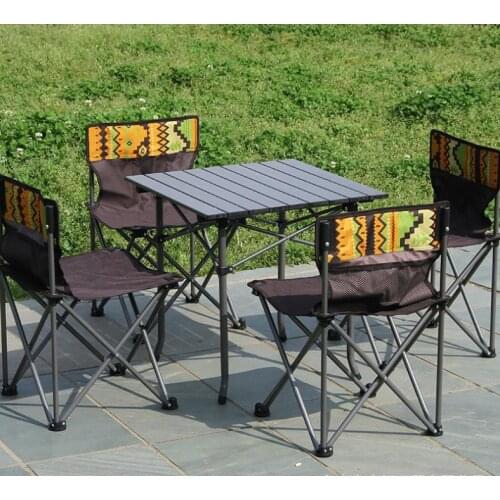 Outdoor Folding Camping Table Chair set Aluminium Alloy Picnic Table Ultra-light Durable раскладной стол Folding Table Chair