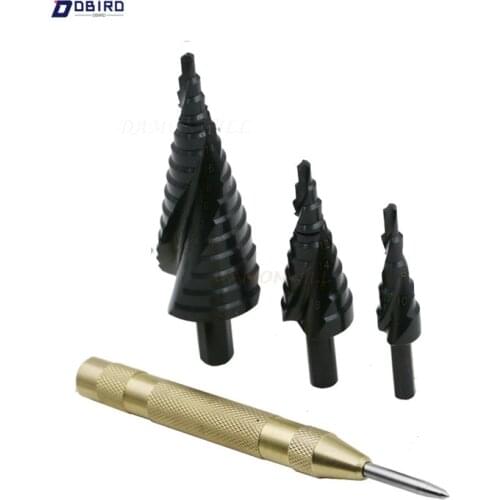 1pc HSS Bit 4-12/20/32mm Hex Shank Nitriding Black Core Drill Bits for Metal Drilling Tool