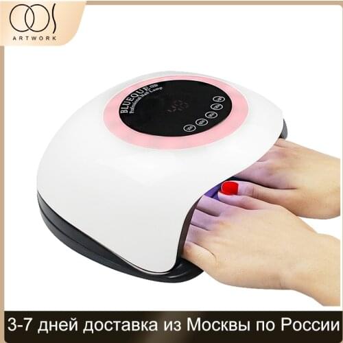 72W BQV6 UV LED Lamp For Nail Dryer Manicure Gel Nail Light For Curing UV Gel Varnish Drying Lamp With Sensor LCD Display