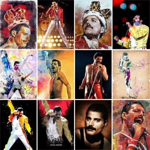 Resin Diamond Painting Queen Band Freddie Mercury Diamond Embroidery Rhinestones Pictures Diamond Mosaic home decoration