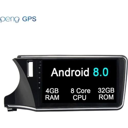 10.2 Inch Android 8.0 7.1 Car Radio Stereo GPS Navigation Headunit for Honda City 2015-2018 Multimedia Audio no DVD Player Video