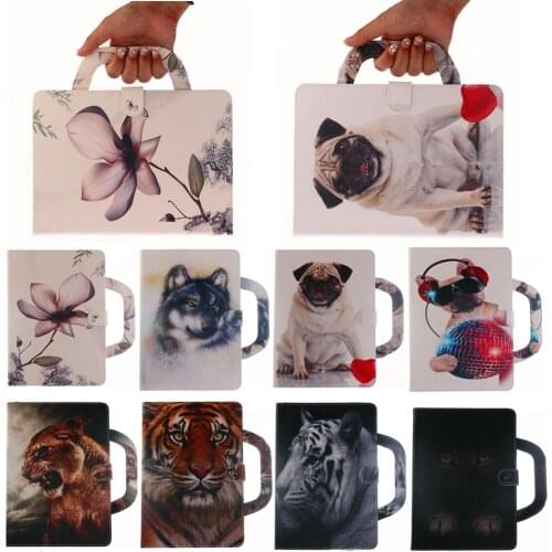 For Samsung Galaxy Tab S2 9.7 SM-T810 T815 Case Tiger Lion Pug Flip Leather Cover for Galaxy Tab S2 9.7 T810 Stand Tablet Case