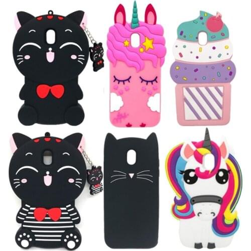 Case For Coque Samsung J5 2017 Case Cute 3D Cartoon Cat Unicorn Silicon Soft Cover For Samsung Galaxy J3 J5 J7 2017 Pro EU Case