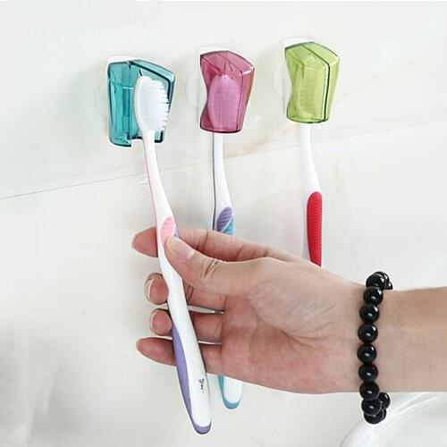 3 Piece/Set Suction Cup Toothbrush Holder Toothbrush Cover Storage Wall Mount Rack Bathroom Product Home Supplies