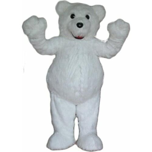 2019 Halloween White Bear Mascot Costume Suits Cosplay Party Game Dress Outfits Clothing Handmade Interesting Cartoon Character