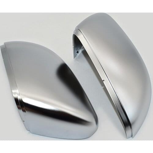 2 pieces For VW Golf MK6 R20 Touran Golf GTI 6 Golf 6 R Side Wing Mirror Cover Caps Matte Chrome Rearview Mirror Cover Cap
