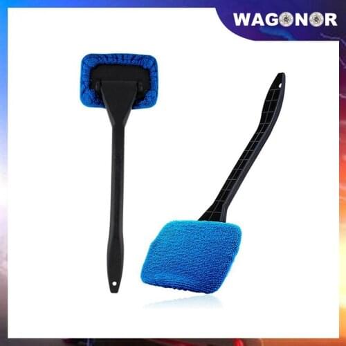 Microfiber Car Window Cleaner Brush With Long Handle Kit Windshield Wiper Microfiber Wiper Cleaner Cleaning Brush Auto Wash Tool
