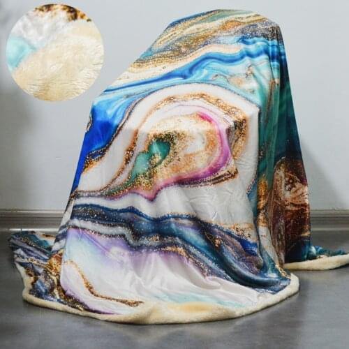 Multipurpose 2-tiers Velvet Blanket Thicken Warm Home Decor Sofa Bed Throw Blanket Outdoor Travel Airplane Warm Shawl Blanket