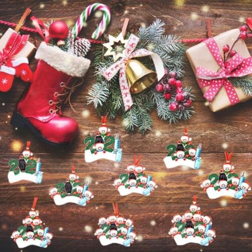 Christmas Tree Pendant Ornament DIY Handwritten Blessings Snowman Hanging Party Xmas Navidad Home New Year Noel Decoration Gift