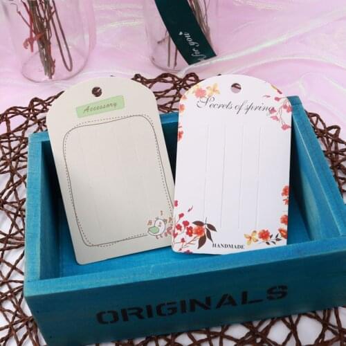 New Arrived 100pcs/lot Colorful Paper Jewelry Display Cards Hair Accessory Packaging Paper Cards Jewelry Cards Hairpin Cards