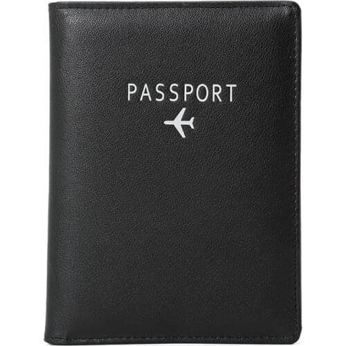 Plane Logo Rfid Protection Passport Cover Universal Size Travel Rfid Passport Holder Pink Case Passport Organizer